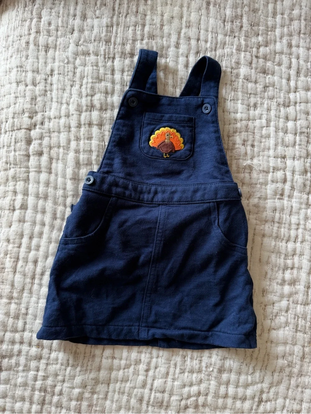 Thanksgiving Overalls Dress 12M